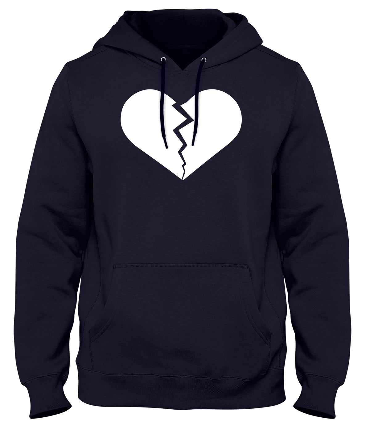 HEARTBROKEN LOVE HEART MENS WOMENS UNISEX FUNNY HOODIE