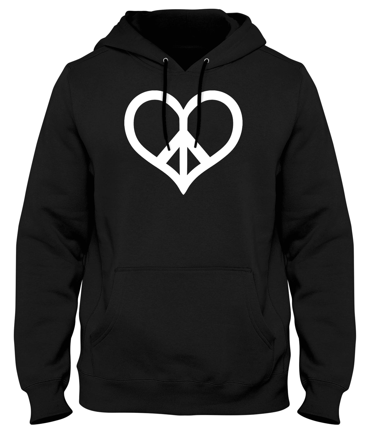 PEACE &amp; LOVE MENS WOMENS UNISEX FUNNY HOODIE