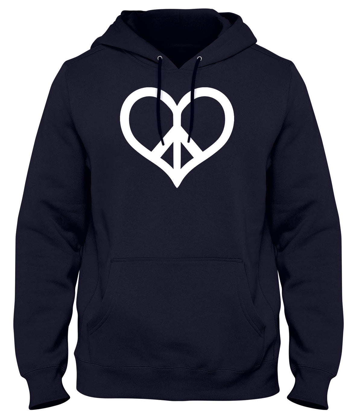 PEACE &amp; LOVE MENS WOMENS UNISEX FUNNY HOODIE