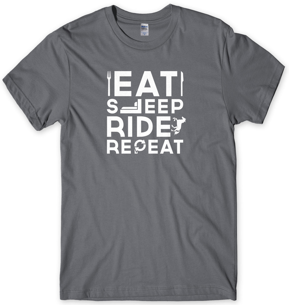 Eat Sleep Ride Repeat Mens Unisex T-Shirt