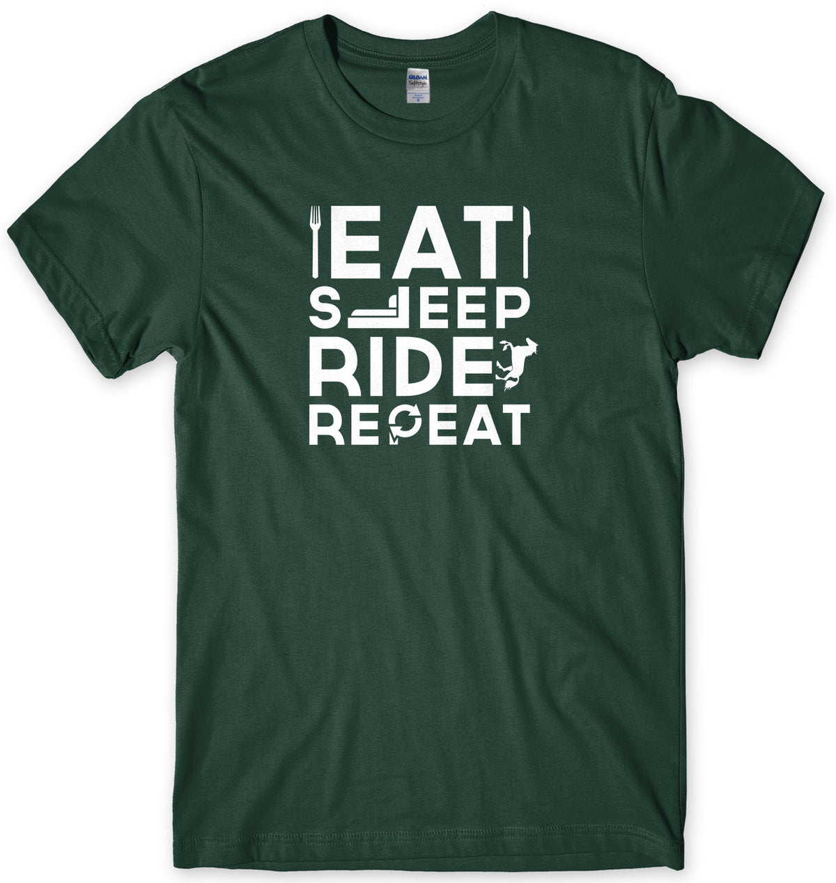Eat Sleep Ride Repeat Mens Unisex T-Shirt