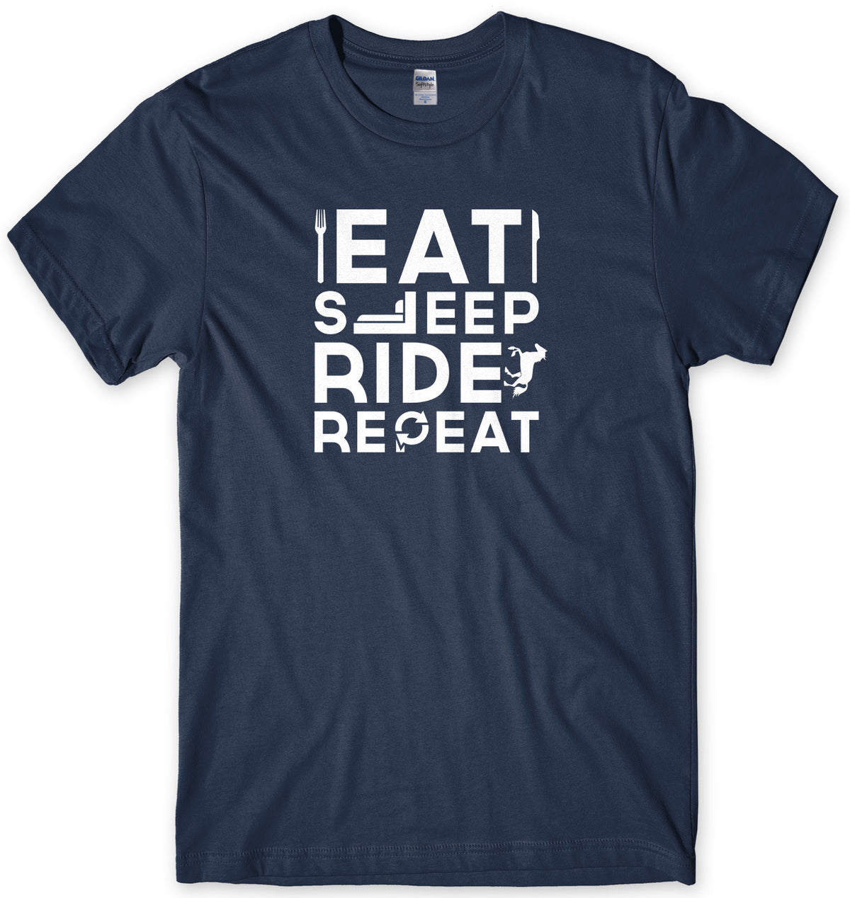 Eat Sleep Ride Repeat Mens Unisex T-Shirt