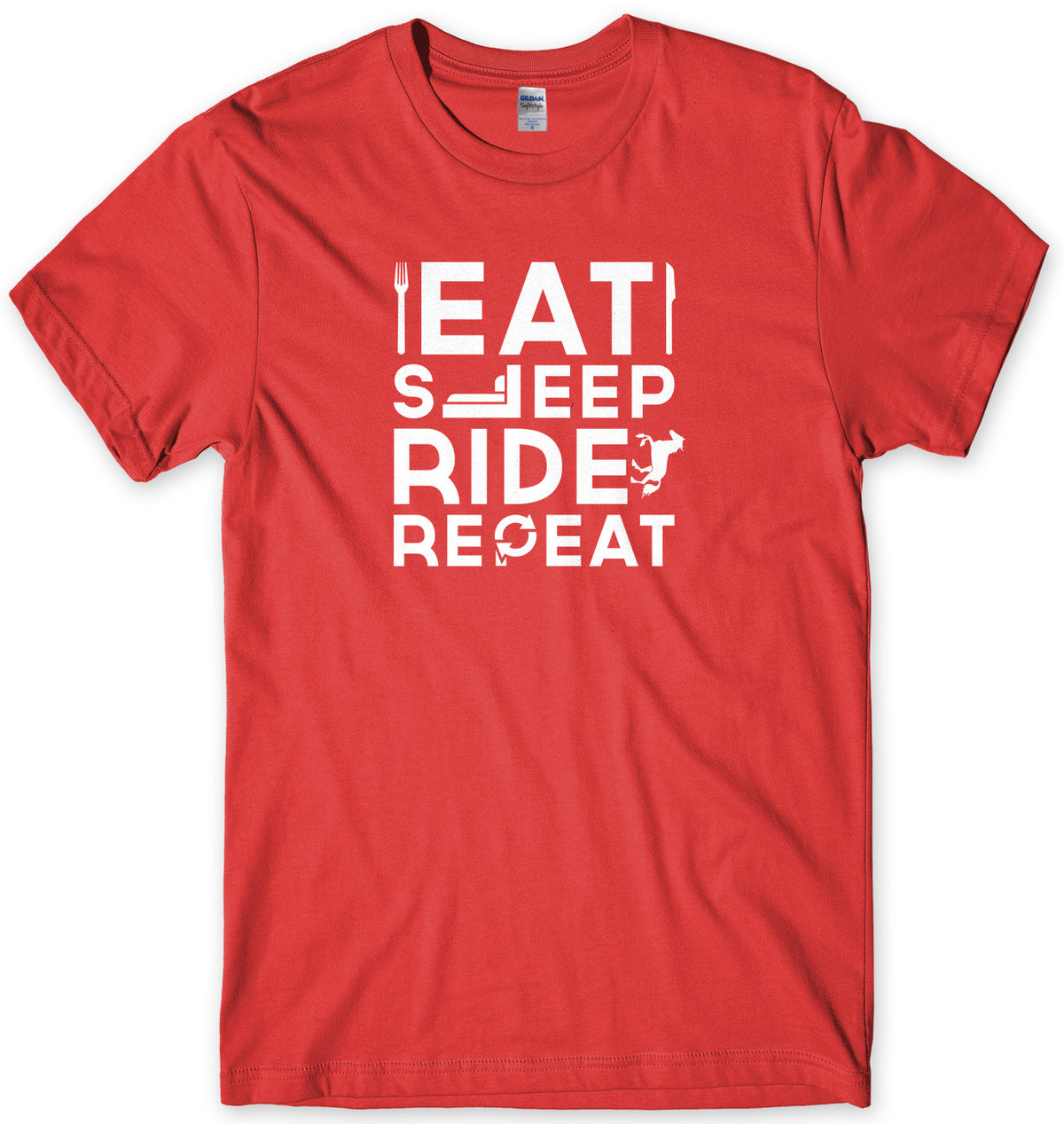 Eat Sleep Ride Repeat Mens Unisex T-Shirt