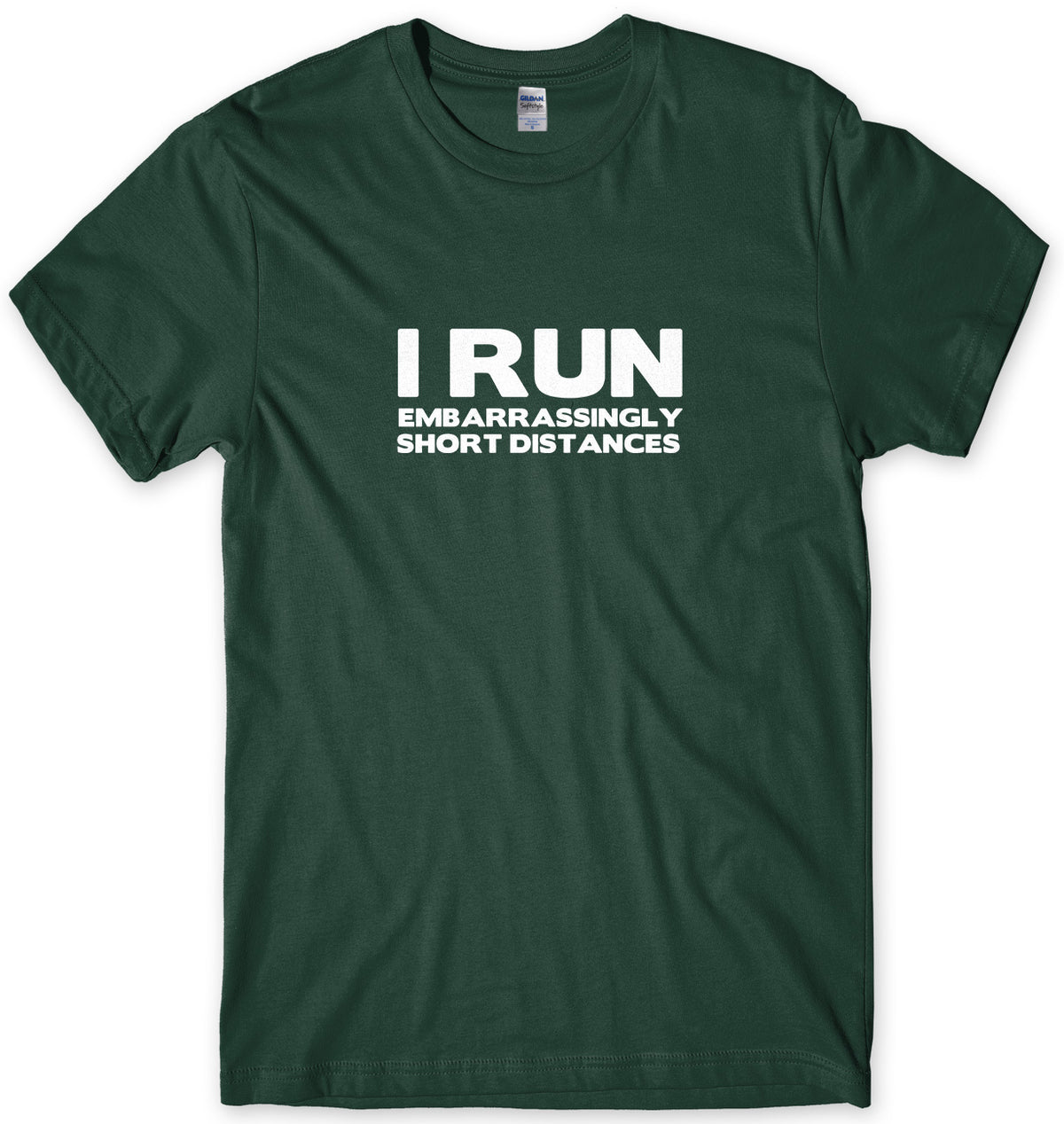 I Run Embarrassingly Short Distances Mens Unisex T-Shirt