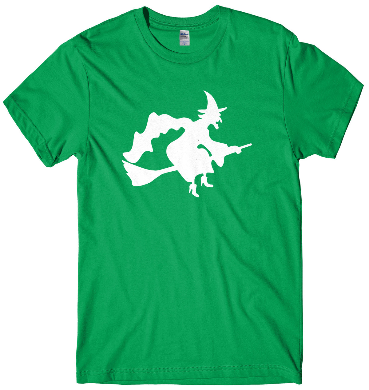 Witch Flying A Broomstick Design Mens Unisex Halloween T-Shirt