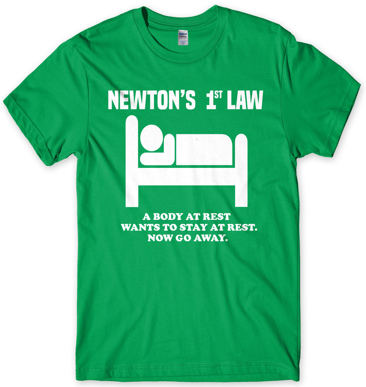 Newton&#39;s 1st Law A Body At Rest Wants To Stay At Rest Mens Unisex T-Shirt