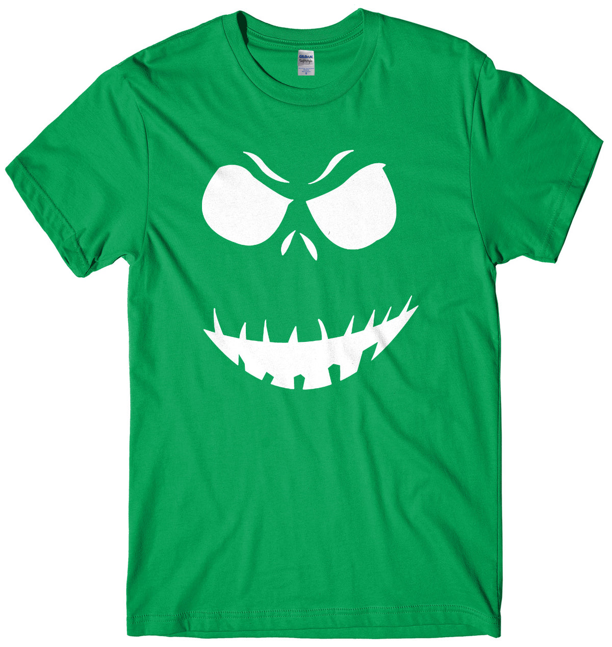 Evil Scary Pumpkin Face Design Mens Unisex Halloween T-Shirt