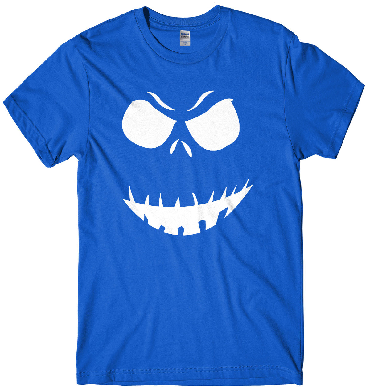 Evil Scary Pumpkin Face Design Mens Unisex Halloween T-Shirt