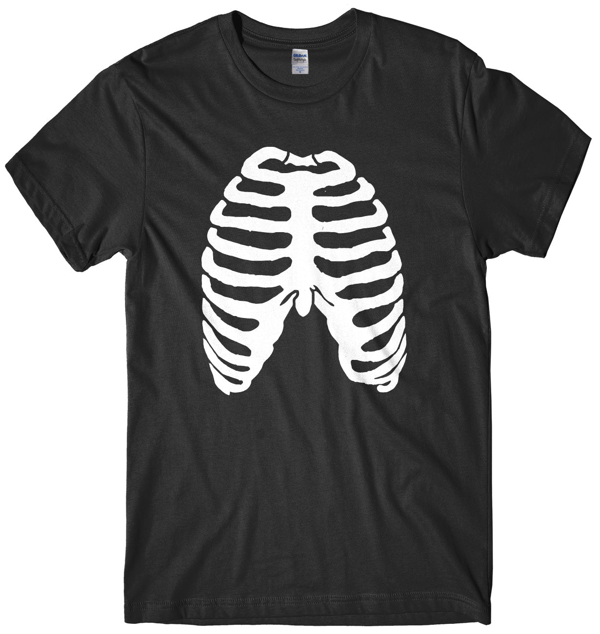 Skeleton Ribs Ribcage Design Mens Unisex Halloween T-Shirt