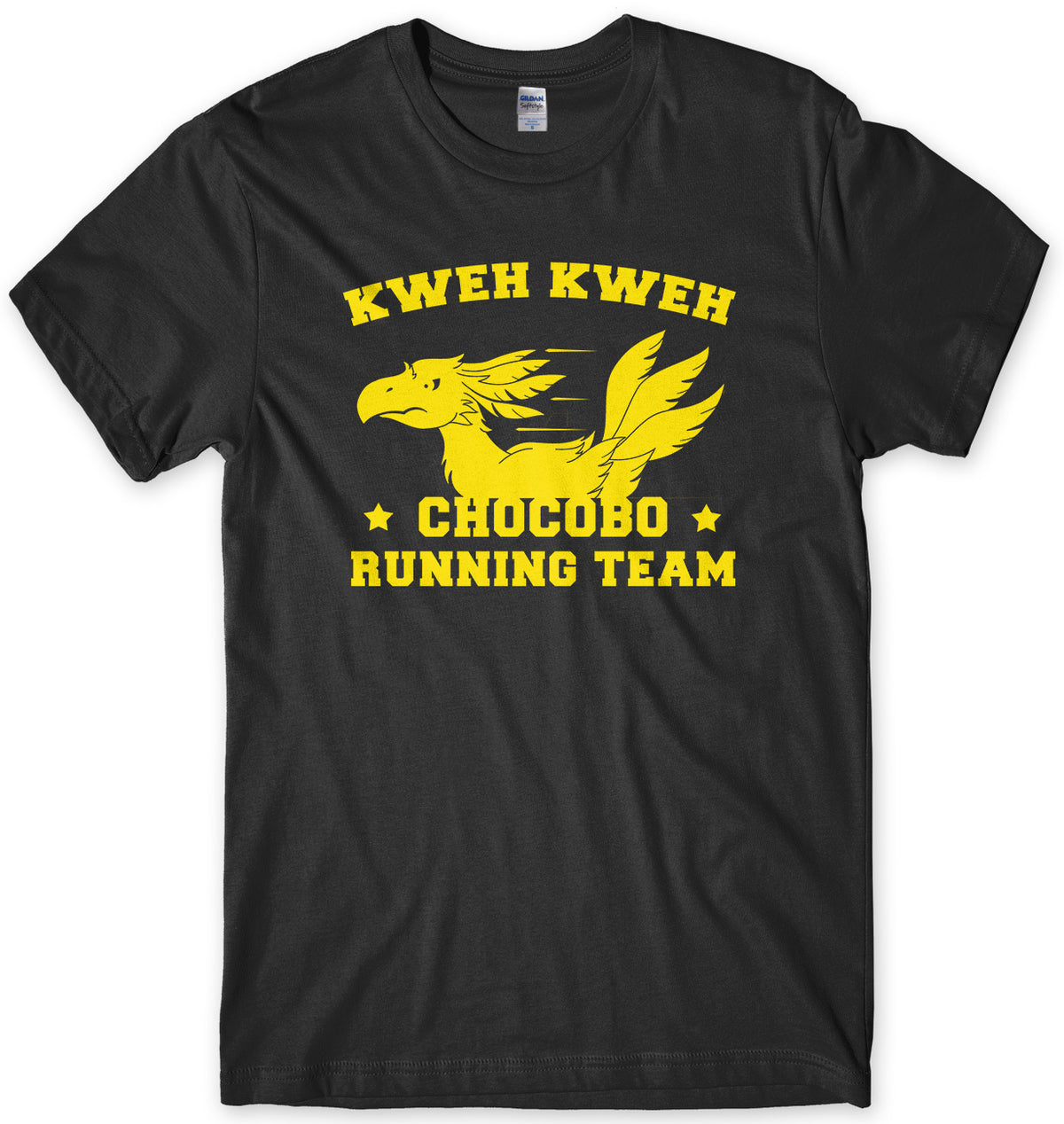 KWEH KWEH CHOCOBO RUNNING TEAM MENS UNISEX T-SHIRT