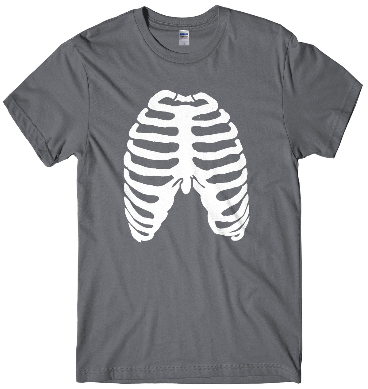 Skeleton Ribs Ribcage Design Mens Unisex Halloween T-Shirt