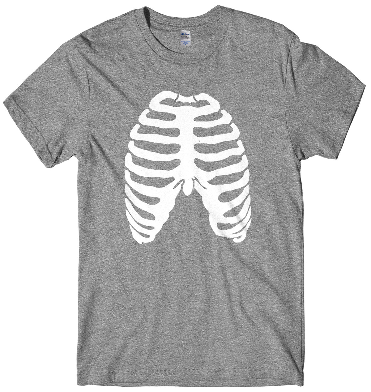 Skeleton Ribs Ribcage Design Mens Unisex Halloween T-Shirt