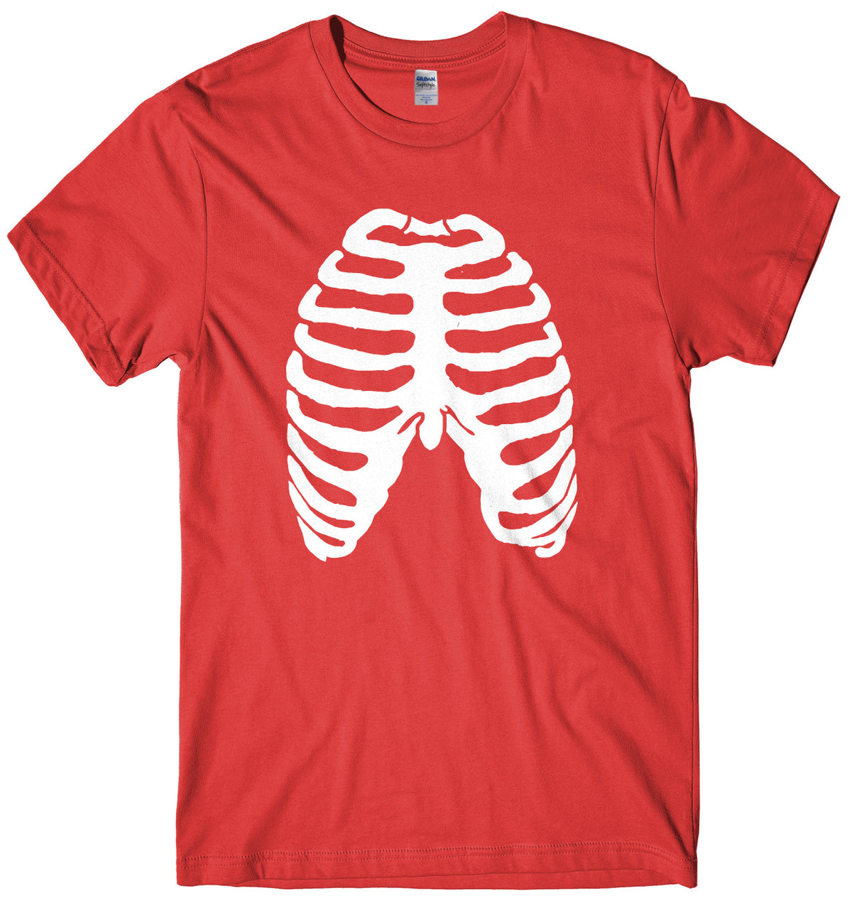 Skeleton Ribs Ribcage Design Mens Unisex Halloween T-Shirt