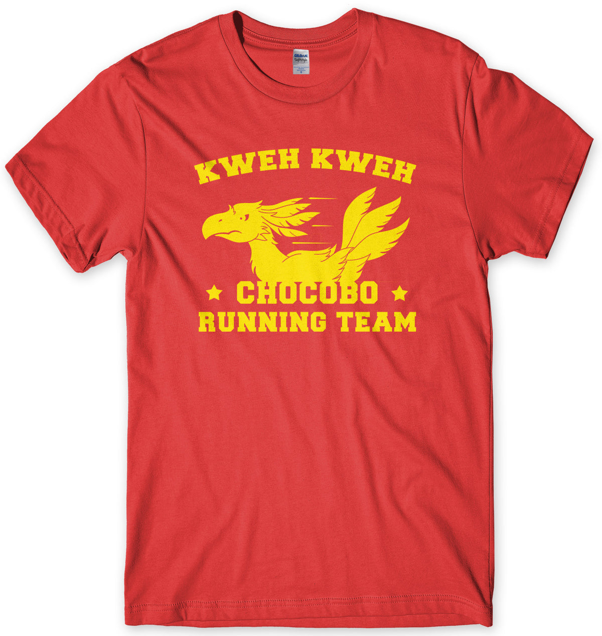 KWEH KWEH CHOCOBO RUNNING TEAM MENS UNISEX T-SHIRT