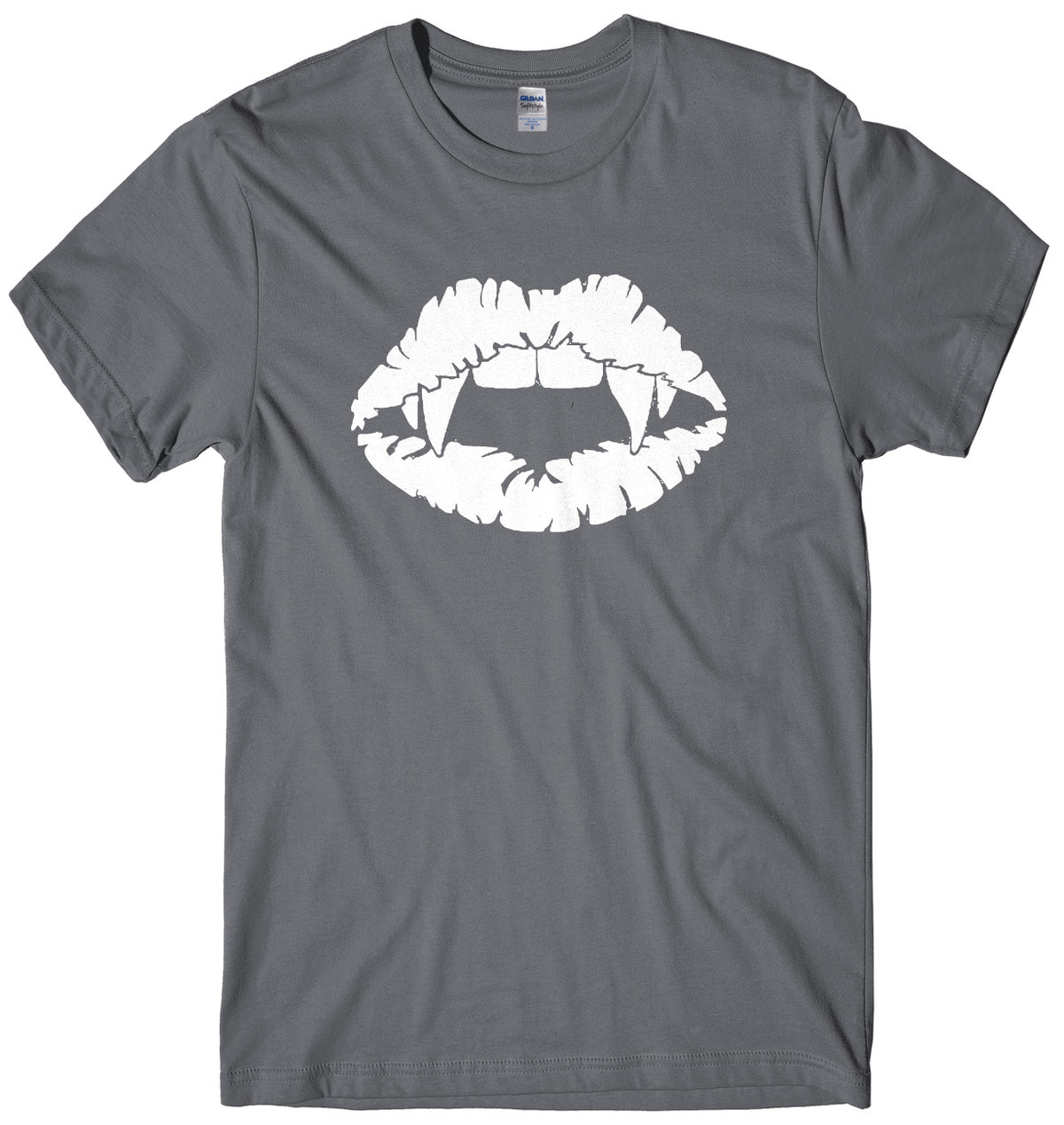 Vampire Teeth Vampire Lips Design Mens Unisex Halloween T-Shirt