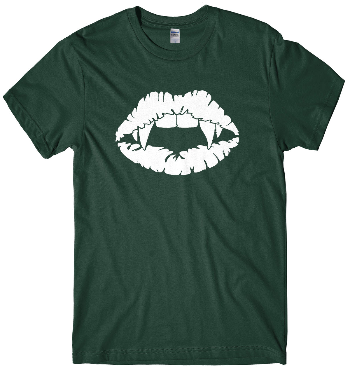 Vampire Teeth Vampire Lips Design Mens Unisex Halloween T-Shirt