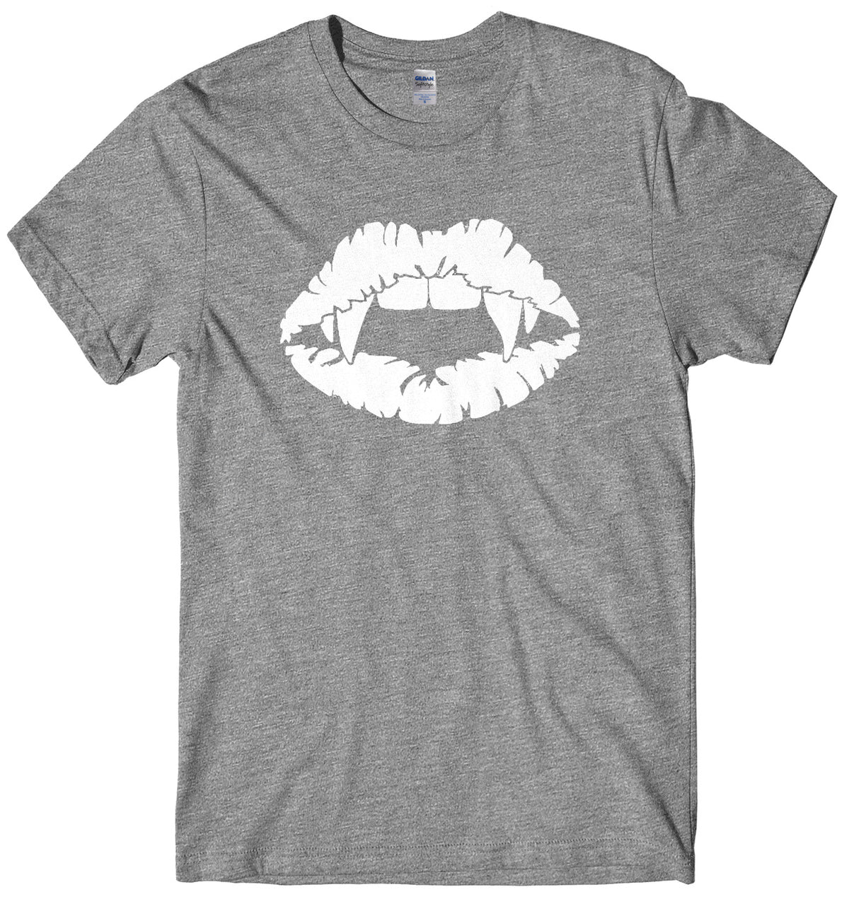 Vampire Teeth Vampire Lips Design Mens Unisex Halloween T-Shirt