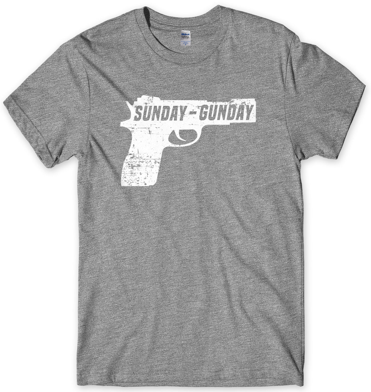 Sunday Gunday Pistol Firearm Gun Mens Unisex T-Shirt