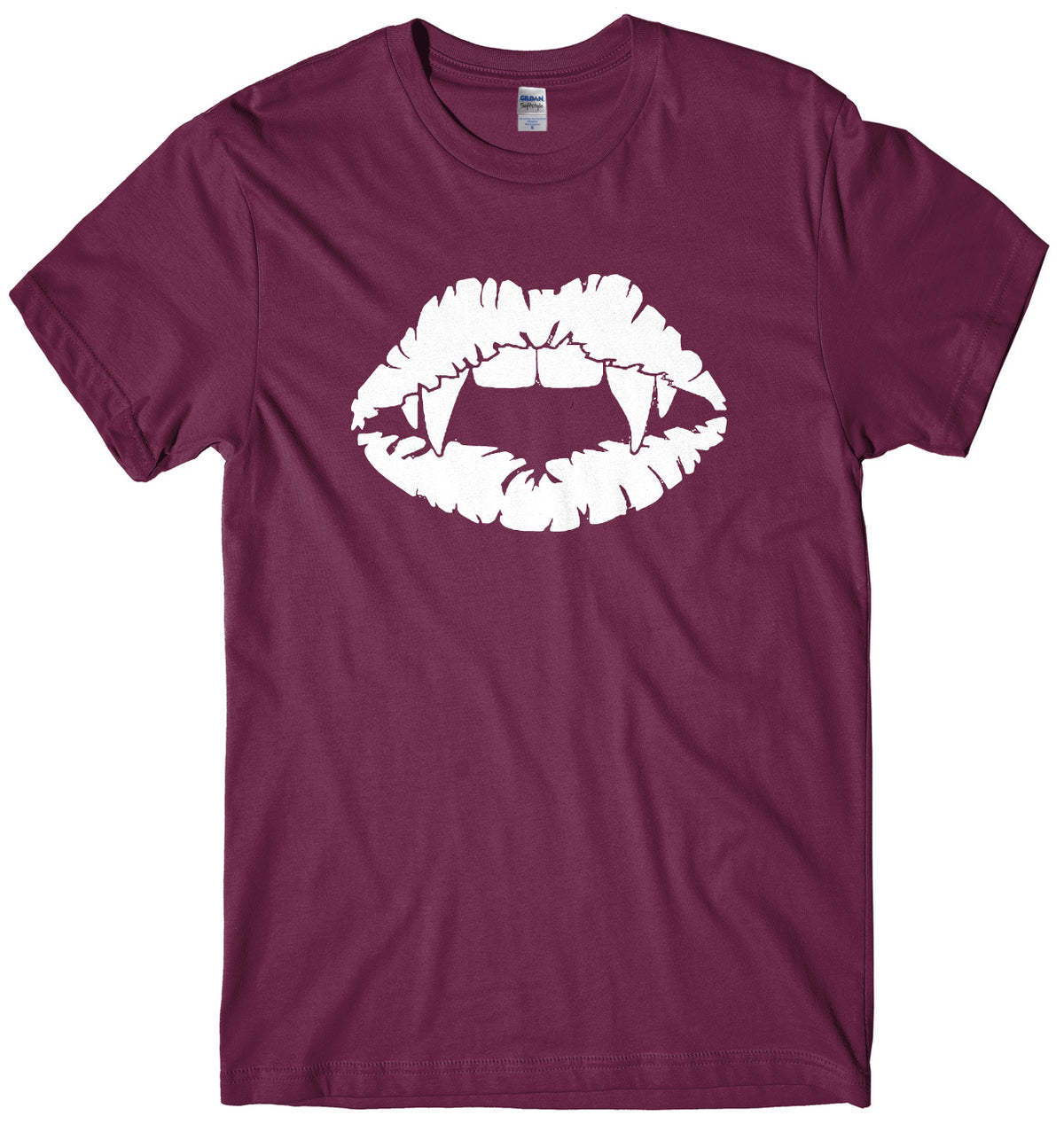 Vampire Teeth Vampire Lips Design Mens Unisex Halloween T-Shirt