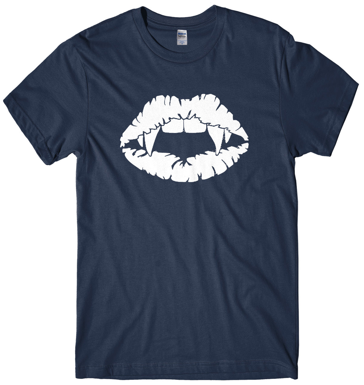 Vampire Teeth Vampire Lips Design Mens Unisex Halloween T-Shirt