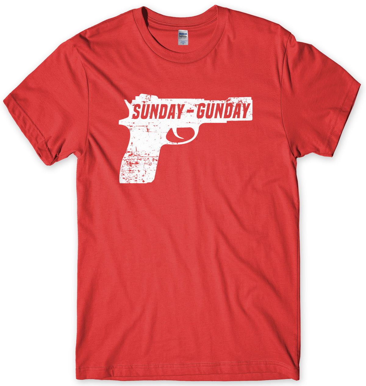 Sunday Gunday Pistol Firearm Gun Mens Unisex T-Shirt