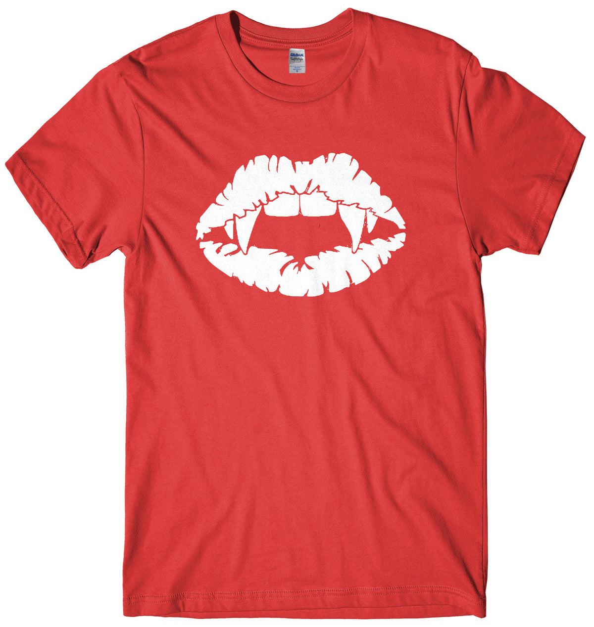 Vampire Teeth Vampire Lips Design Mens Unisex Halloween T-Shirt
