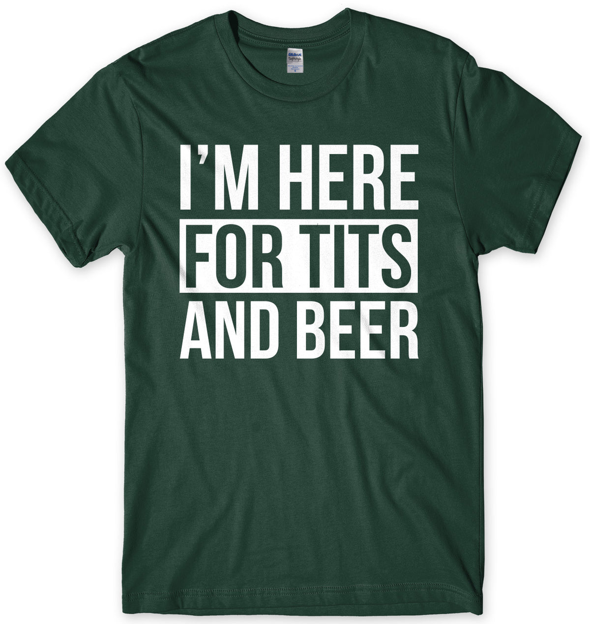 I&#39;m Here For Tits And Beer Mens Unisex T-Shirt