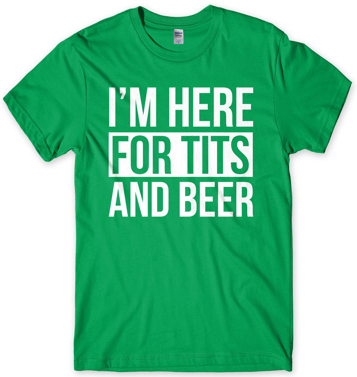 I&#39;m Here For Tits And Beer Mens Unisex T-Shirt