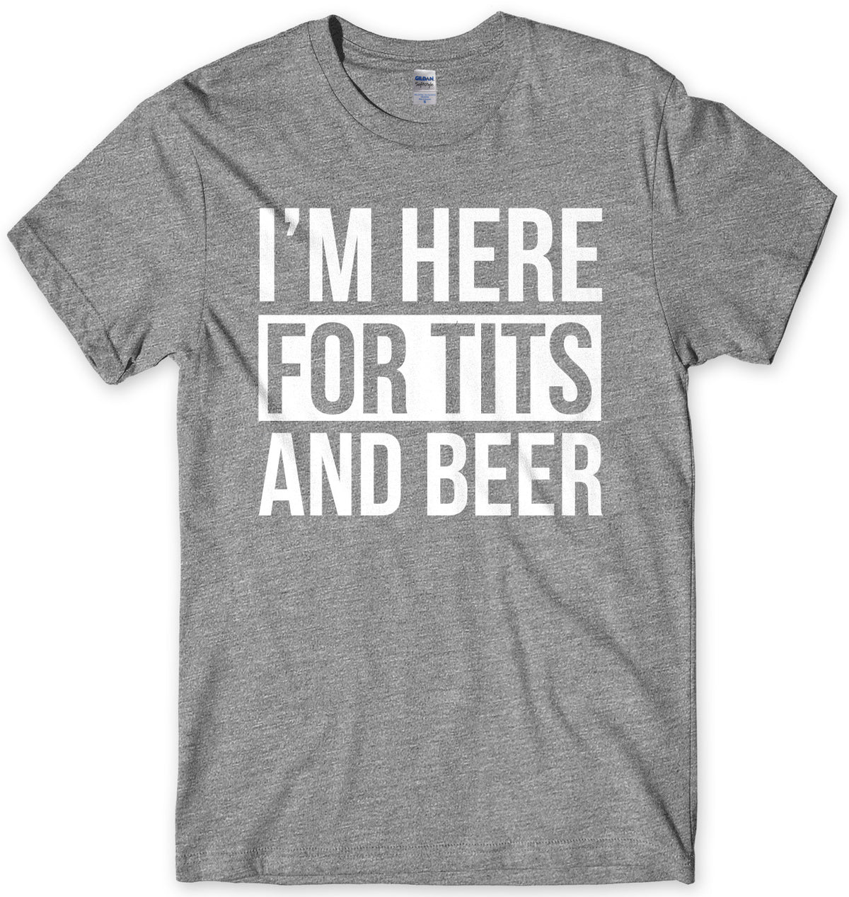 I&#39;m Here For Tits And Beer Mens Unisex T-Shirt