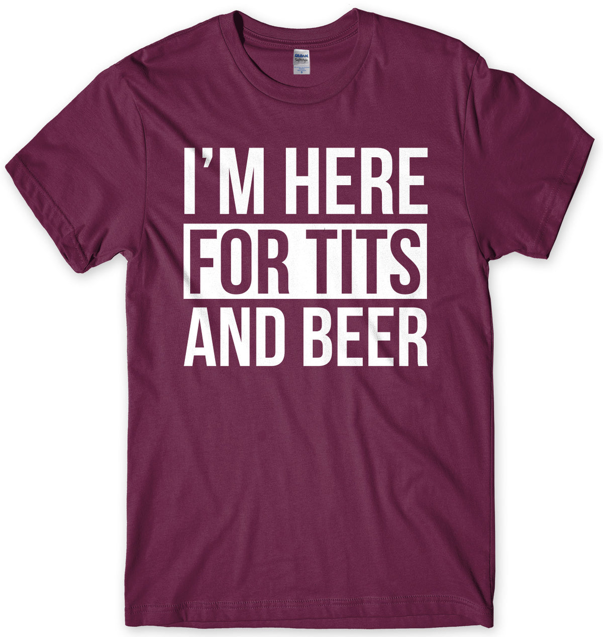 I&#39;m Here For Tits And Beer Mens Unisex T-Shirt