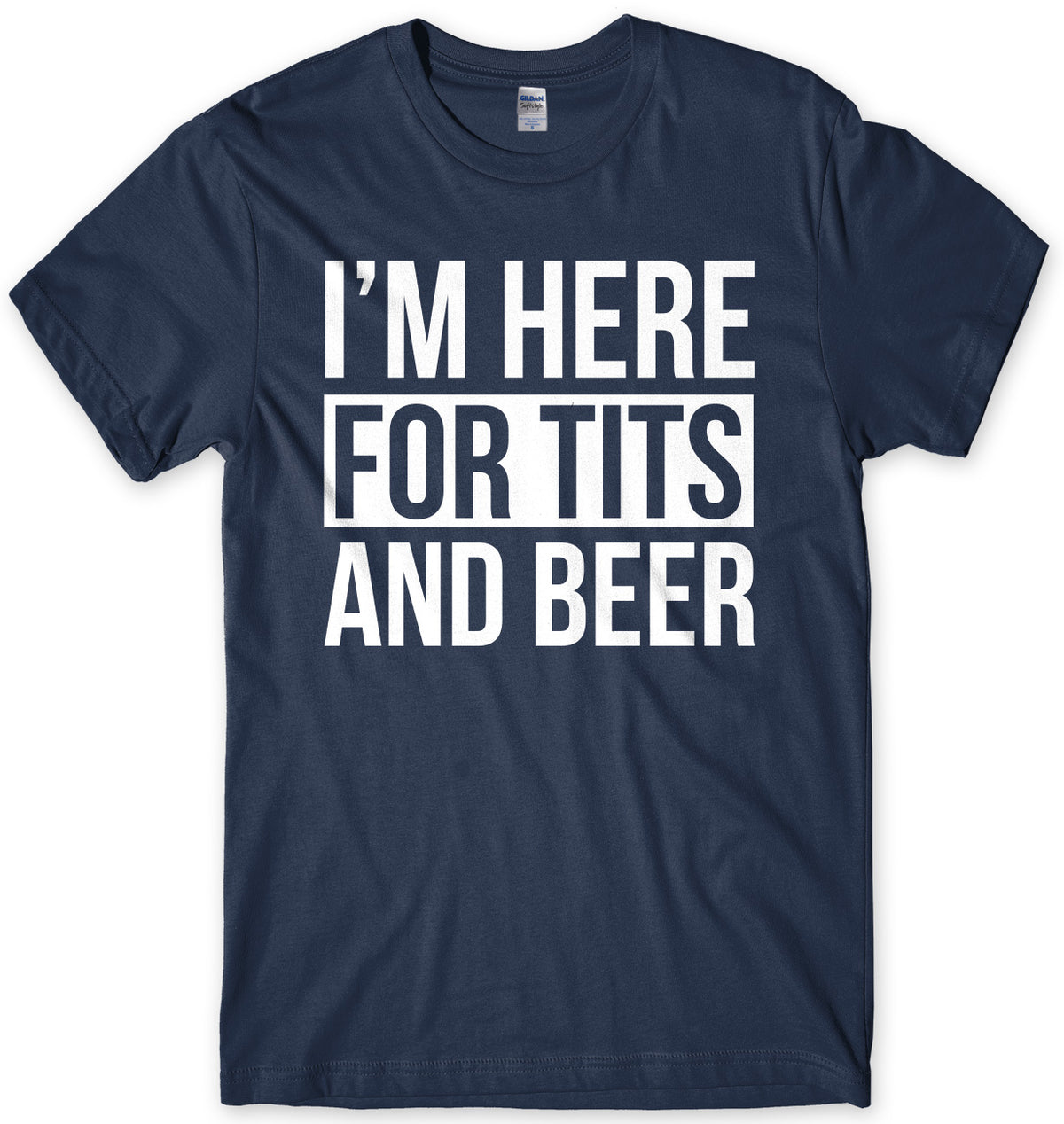 I&#39;m Here For Tits And Beer Mens Unisex T-Shirt