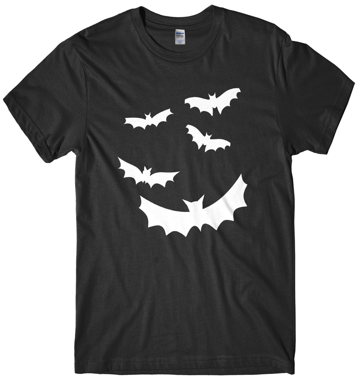 Flying Bats Design Mens Unisex Halloween T-Shirt
