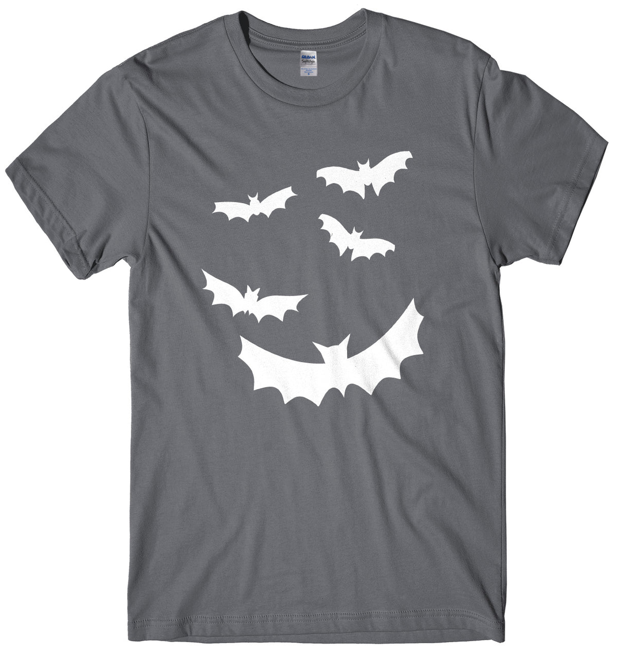 Flying Bats Design Mens Unisex Halloween T-Shirt