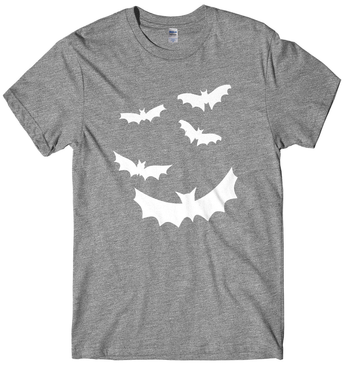 Flying Bats Design Mens Unisex Halloween T-Shirt