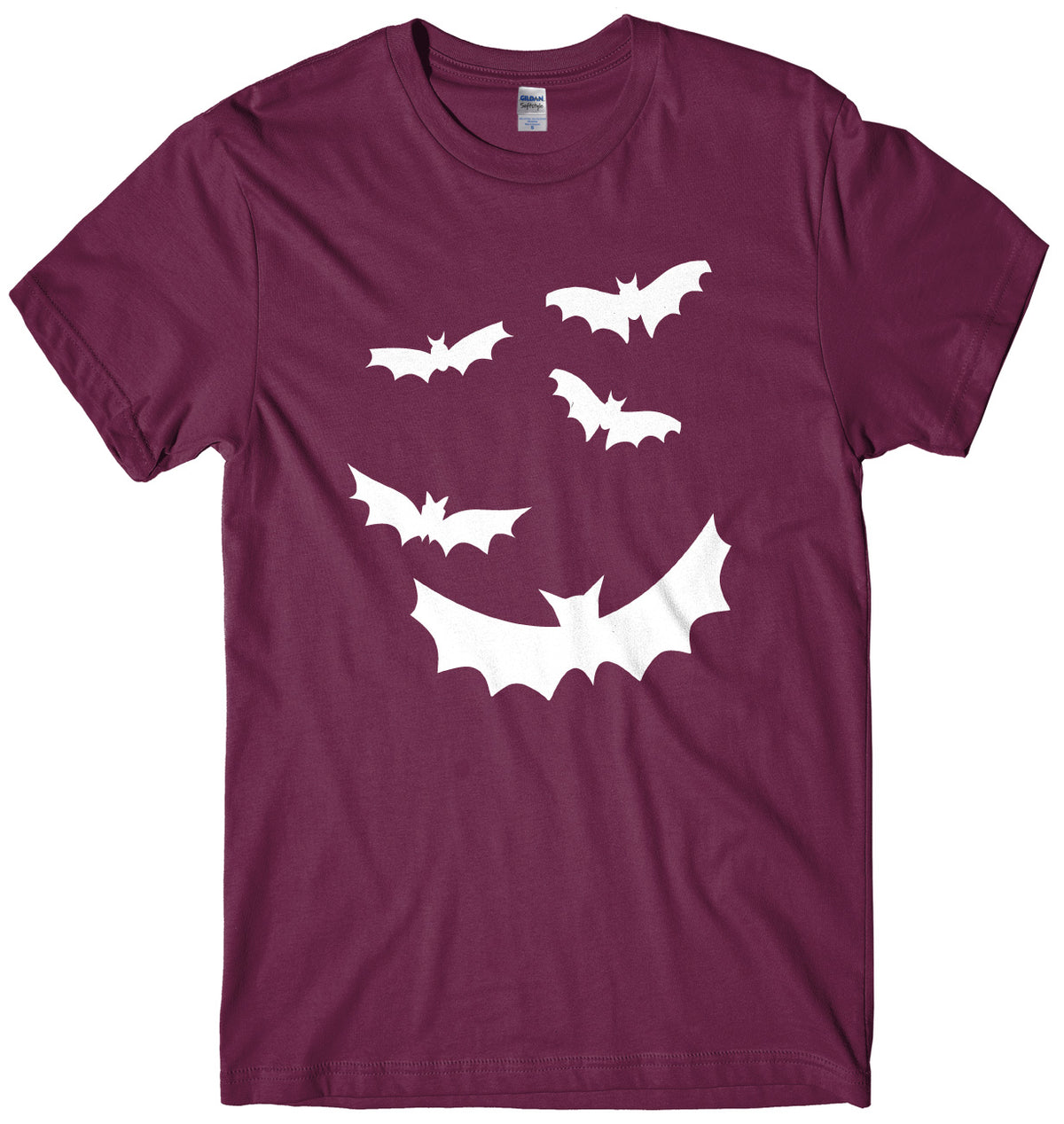 Flying Bats Design Mens Unisex Halloween T-Shirt