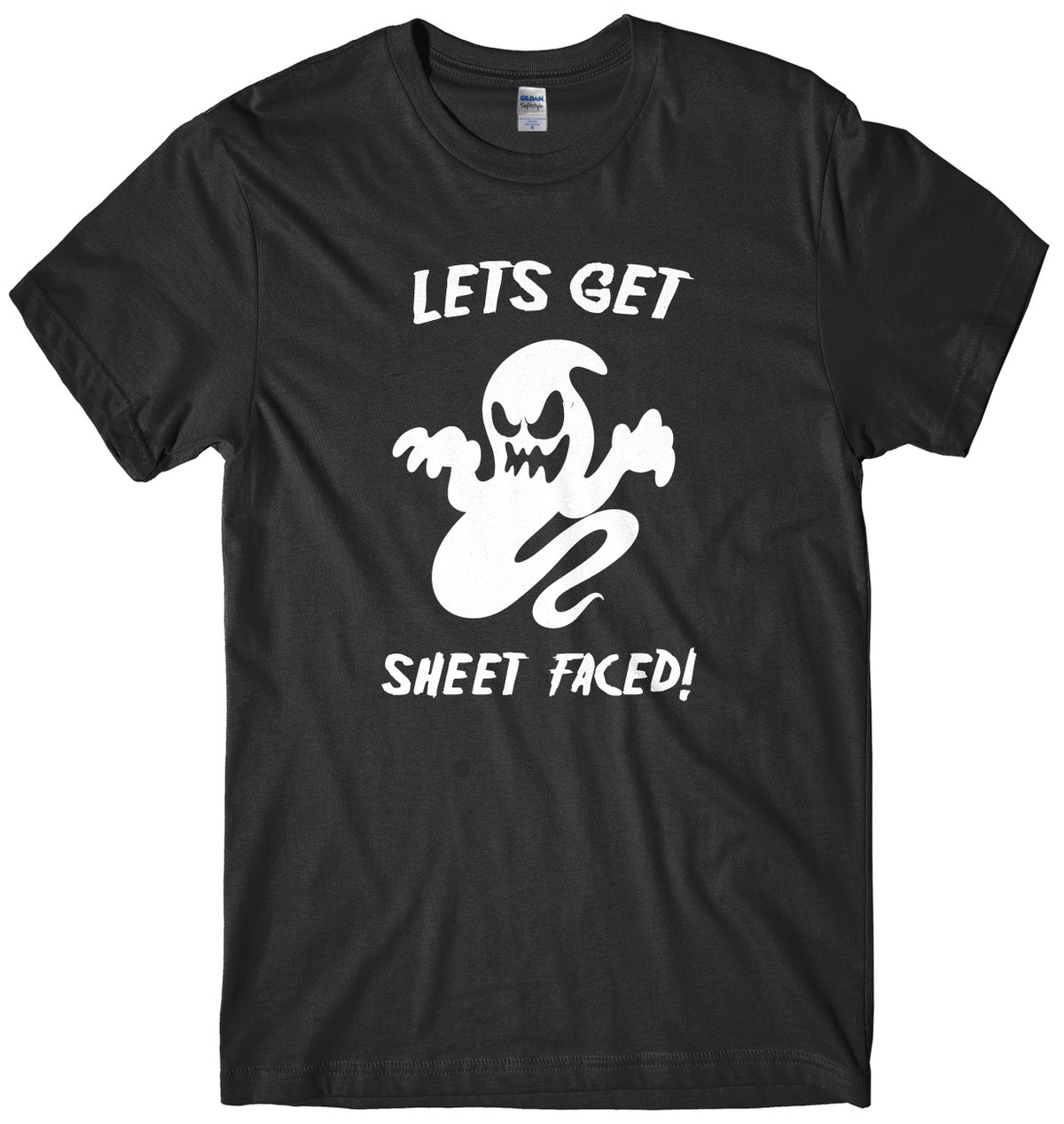 Lets Get Sheet Faced! Mens Unisex Halloween T-Shirt