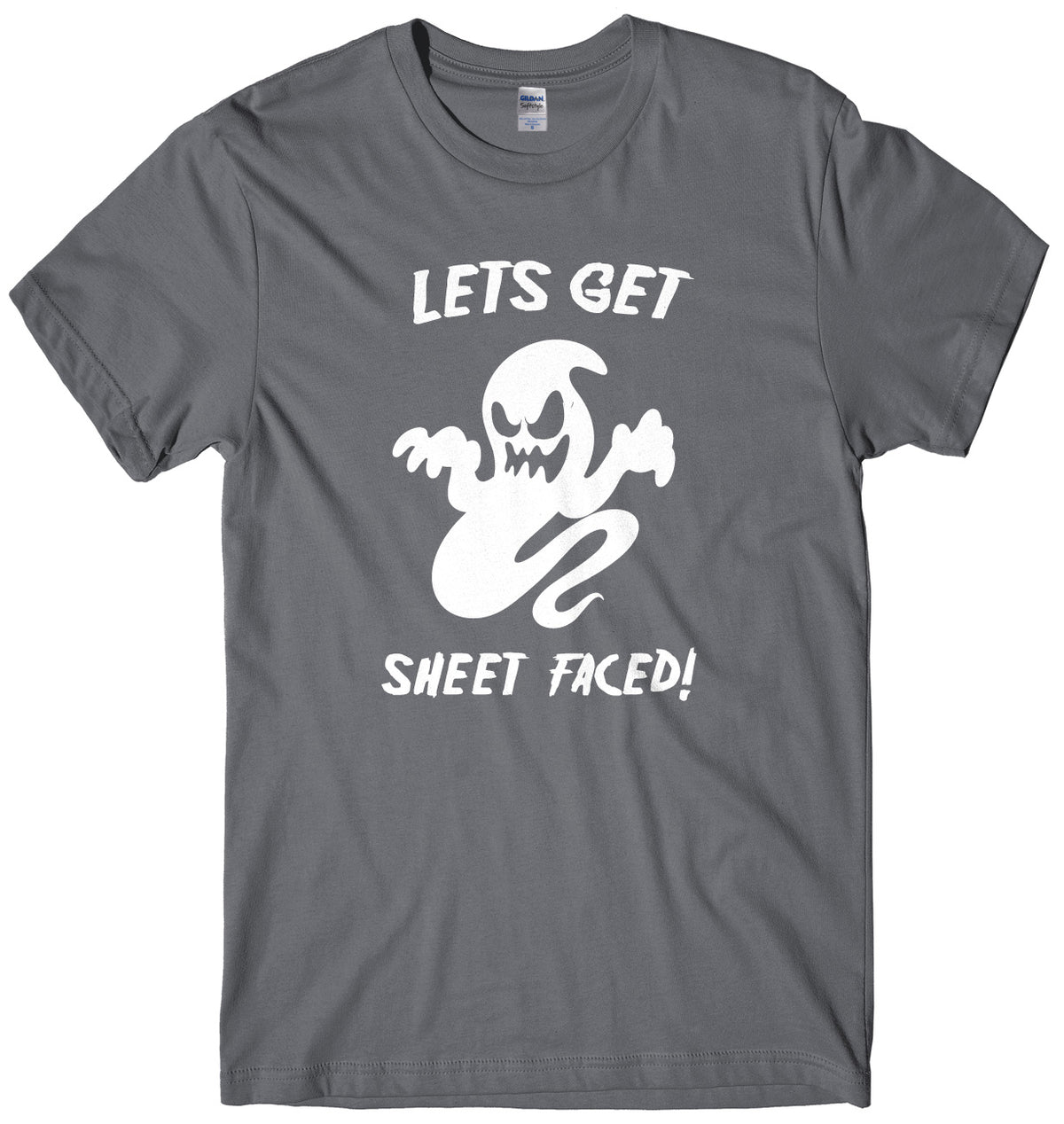 Lets Get Sheet Faced! Mens Unisex Halloween T-Shirt