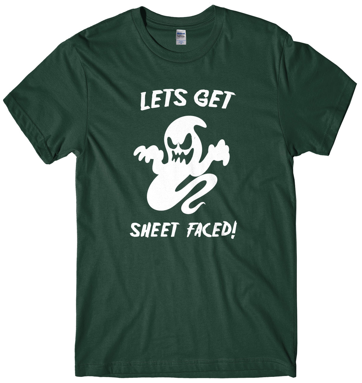 Lets Get Sheet Faced! Mens Unisex Halloween T-Shirt