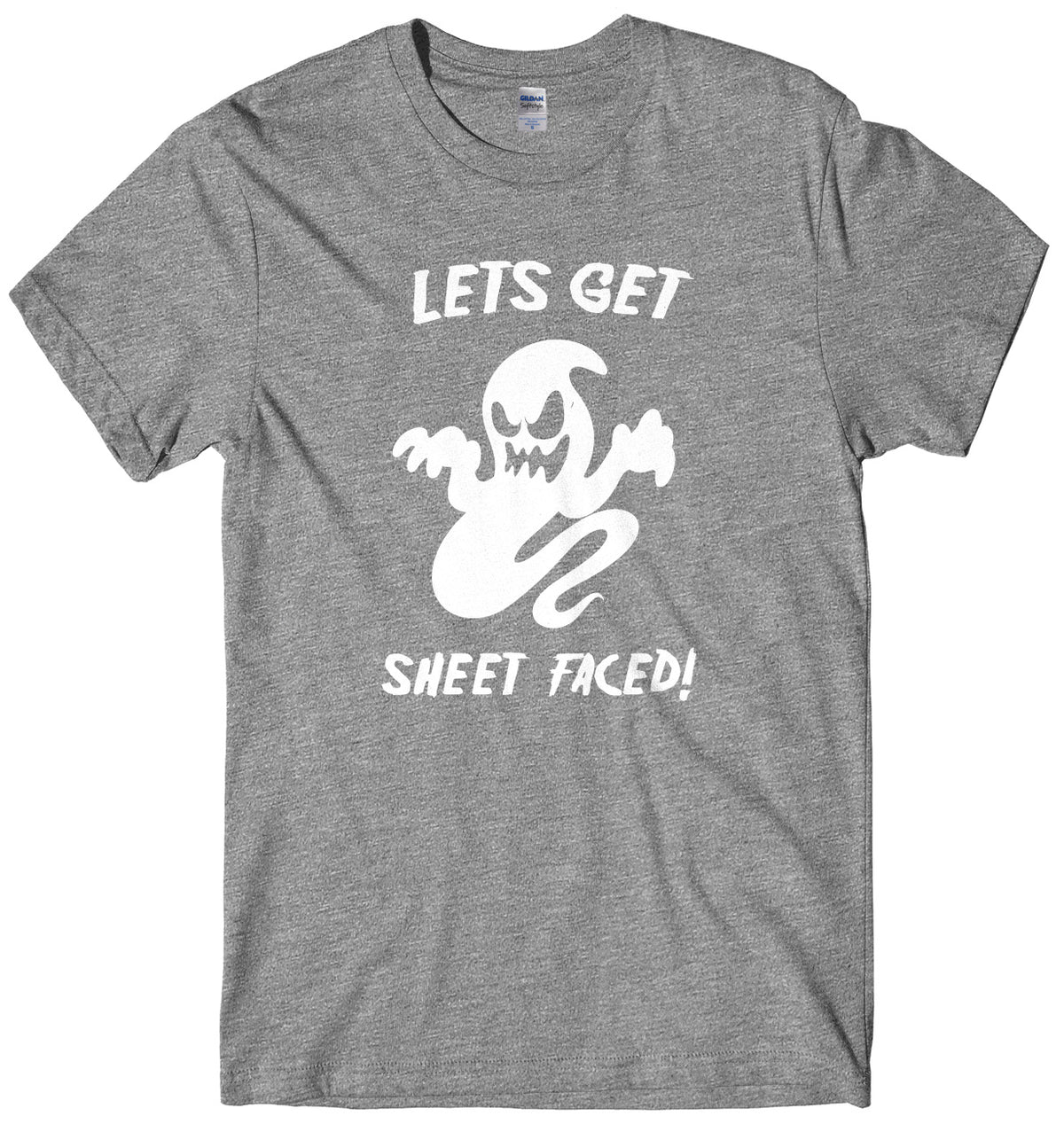 Lets Get Sheet Faced! Mens Unisex Halloween T-Shirt