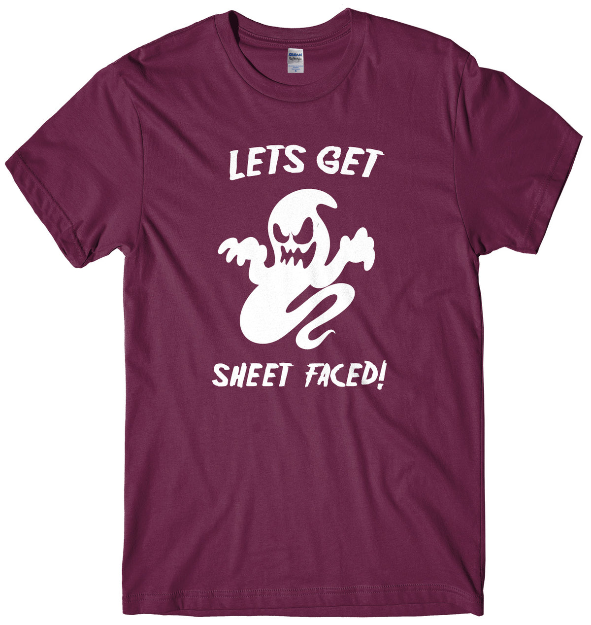 Lets Get Sheet Faced! Mens Unisex Halloween T-Shirt