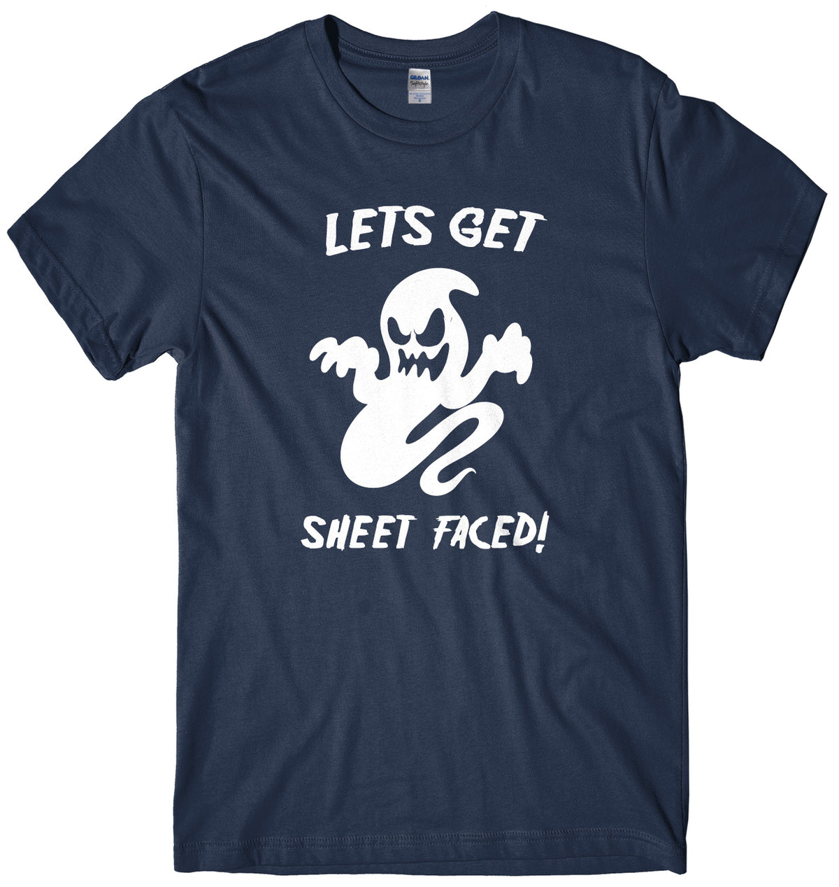 Lets Get Sheet Faced! Mens Unisex Halloween T-Shirt