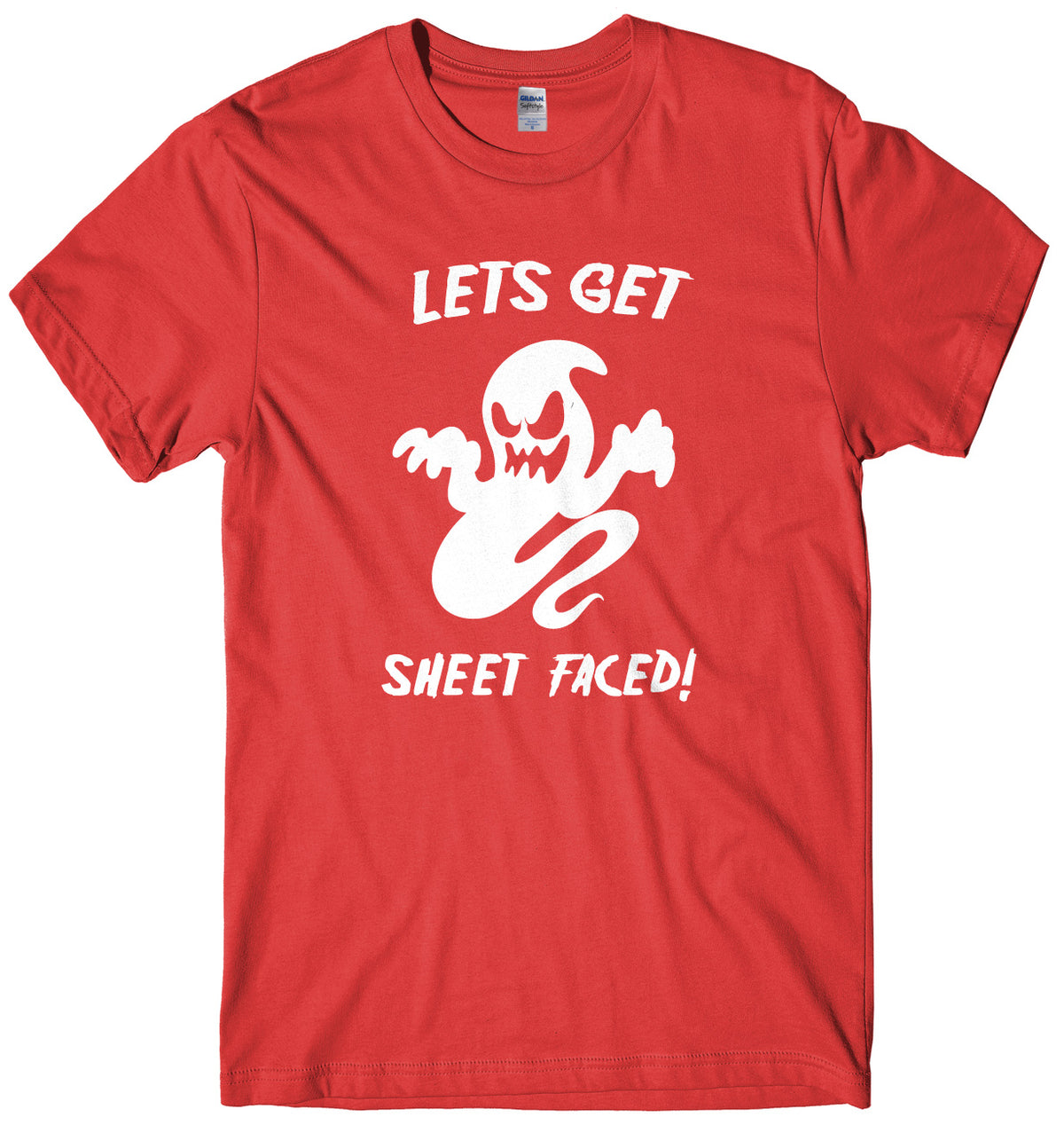 Lets Get Sheet Faced! Mens Unisex Halloween T-Shirt