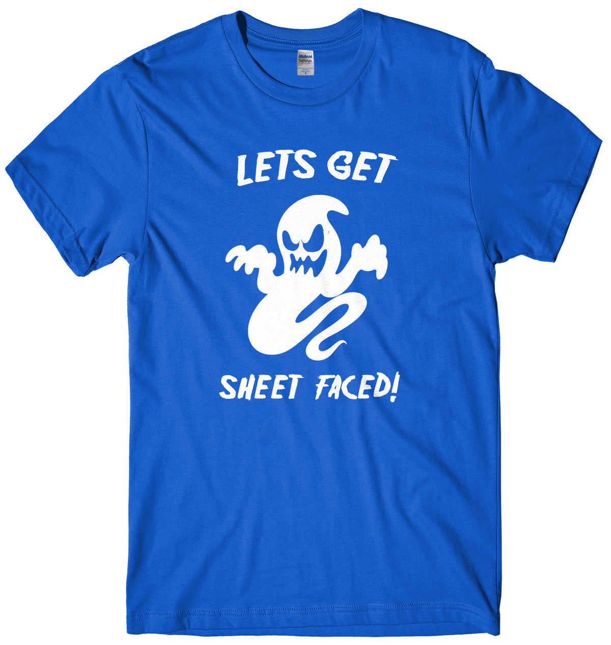 Lets Get Sheet Faced! Mens Unisex Halloween T-Shirt