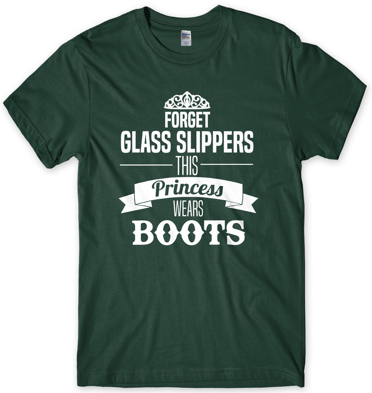Forget Glass Slippers This Princess Wears Boots Mens Unisex T-Shirt