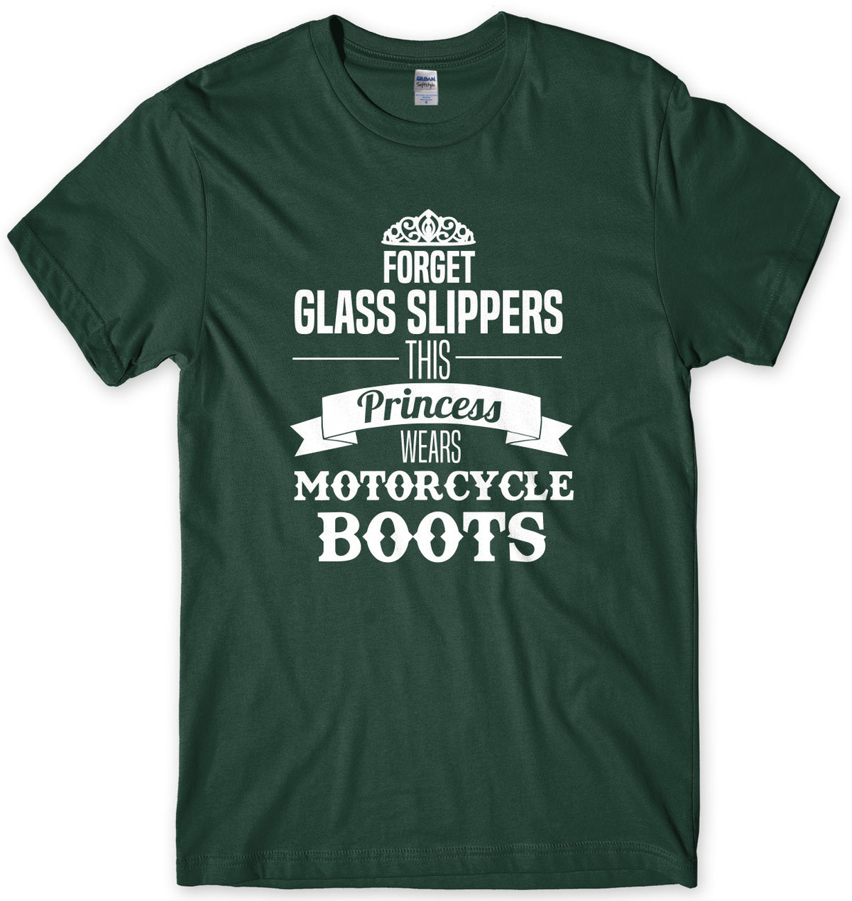 Forget Glass Slippers This Princess Wears Motorcycle Boots Mens Unisex T-Shirt