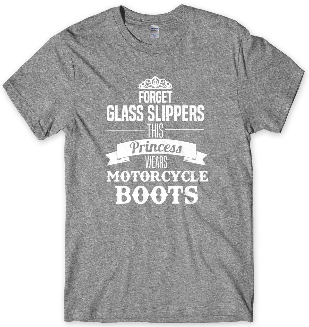 Forget Glass Slippers This Princess Wears Motorcycle Boots Mens Unisex T-Shirt