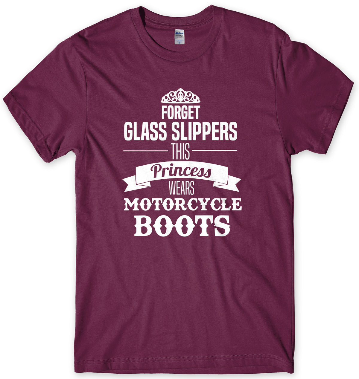Forget Glass Slippers This Princess Wears Motorcycle Boots Mens Unisex T-Shirt