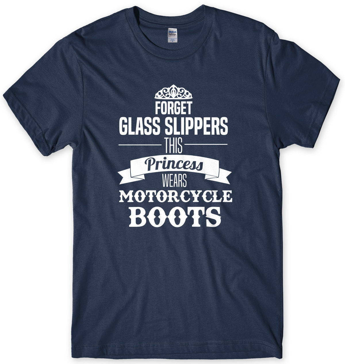 Forget Glass Slippers This Princess Wears Motorcycle Boots Mens Unisex T-Shirt