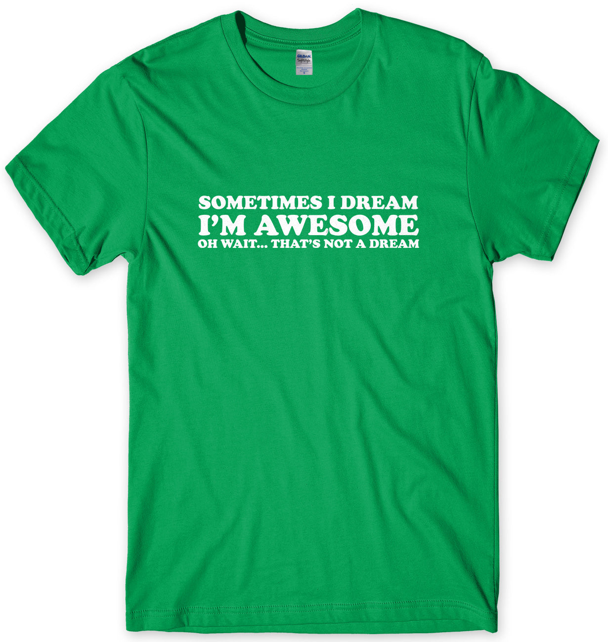 Sometimes I Dream I'm Awesome Oh Wait...That's Not A Dream Mens Unisex T-Shirt