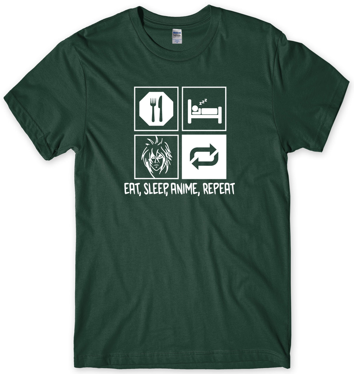 EAT  SLEEP ANIME  REPEAT MENS FUNNY UNISEX T-SHIRT